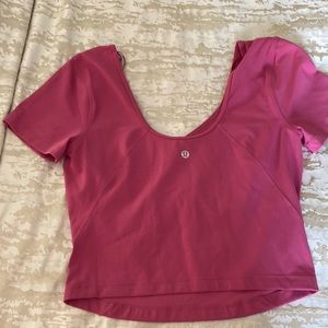 Lululemon Align Tee size 8 in dusty rose color!